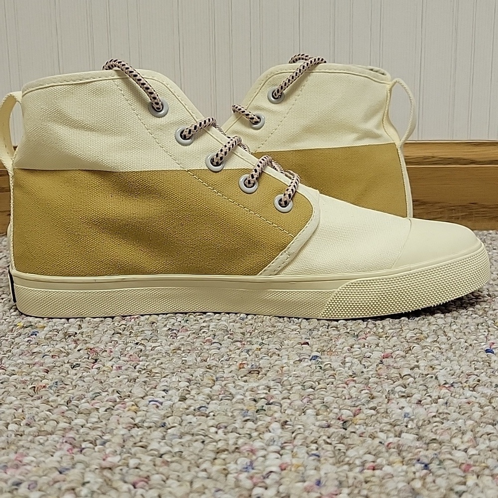 Bangs Women's High-Top Sneakers - Cream and Tan Sz 7. NWOT - Picture 4 of 8
